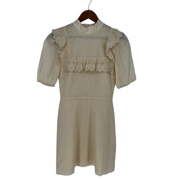Reformation Cream Mini Dress - Picture 1 of 9